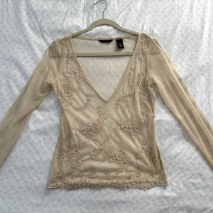 Ny&co lace beaded blouse